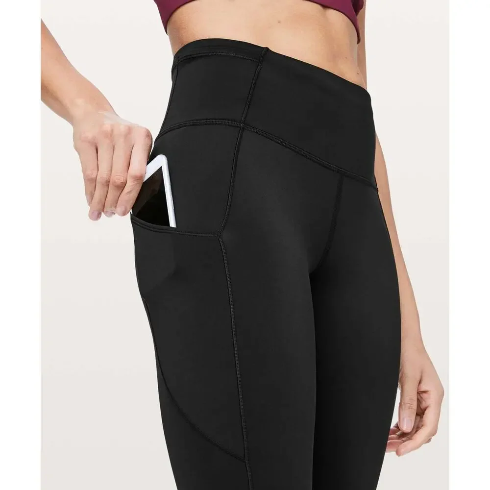LULULEMON Fast & Free 7/8 Tight II *Non-Reflective Nulux 25" Size 6 Black - Picture 3 of 9